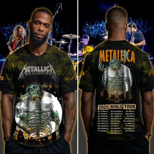 metallica m72 3d aop shirt june 14 2025 houston tx until it sleeps skeleton design nrg stadium luke preece art 4