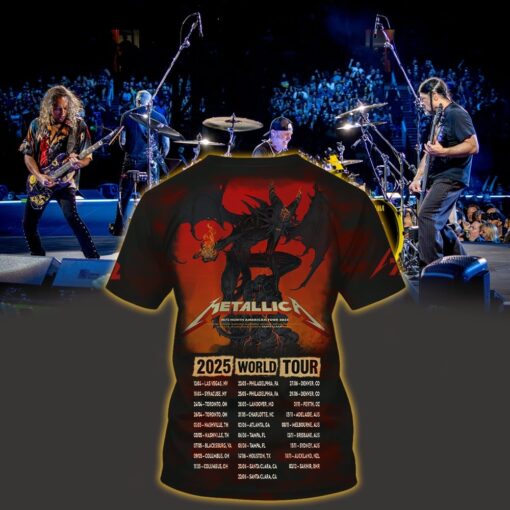 metallica m72 3d aop shirt june 20 2025 santa clara ca levis stadium demon fire poster art 2