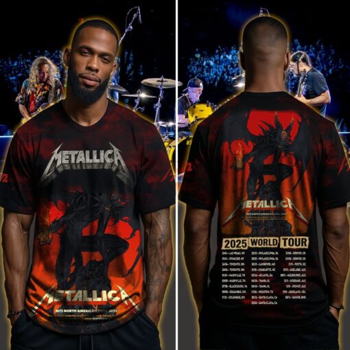 metallica m72 3d aop shirt june 20 2025 santa clara ca levis stadium demon fire poster art 4
