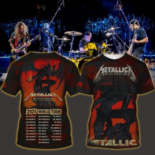 metallica m72 3d aop shirt june 20 2025 santa clara ca levis stadium demon fire poster art