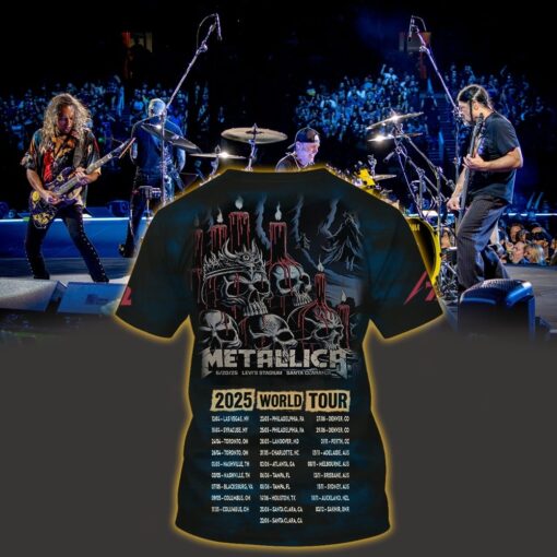 metallica m72 3d aop shirt june 20 2025 santa clara ca levis stadium melting skull candle poster design 2
