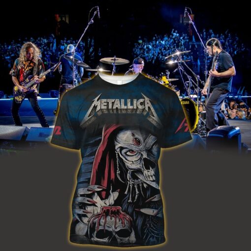 metallica m72 3d aop shirt june 22 2025 santa clara ca levis stadium sorceress skull candle tour poster 1