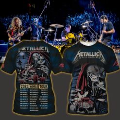 metallica m72 3d aop shirt june 22 2025 santa clara ca levis stadium sorceress skull candle tour poster