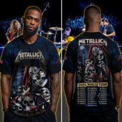metallica m72 3d aop shirt june 22 2025 santa clara ca levis stadium sorceress skull candle tour poster 4