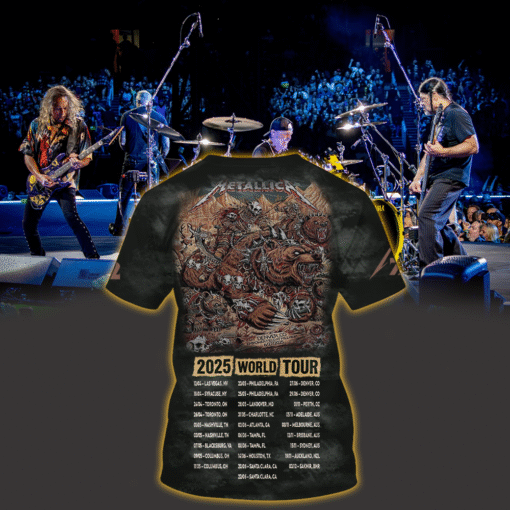 metallica m72 3d aop shirt june 27 2025 denver co empower field bear berserker skull army tour poster 2