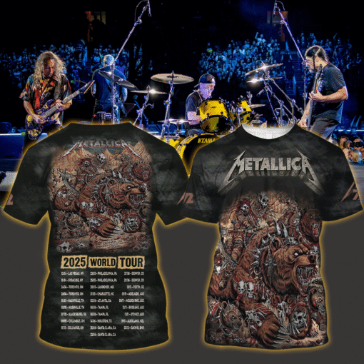 metallica m72 3d aop shirt june 27 2025 denver co empower field bear berserker skull army tour poster