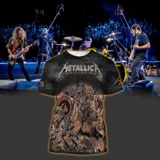 metallica m72 3d aop shirt june 29 2025 denver co empower field ram skull warrior tour poster 1