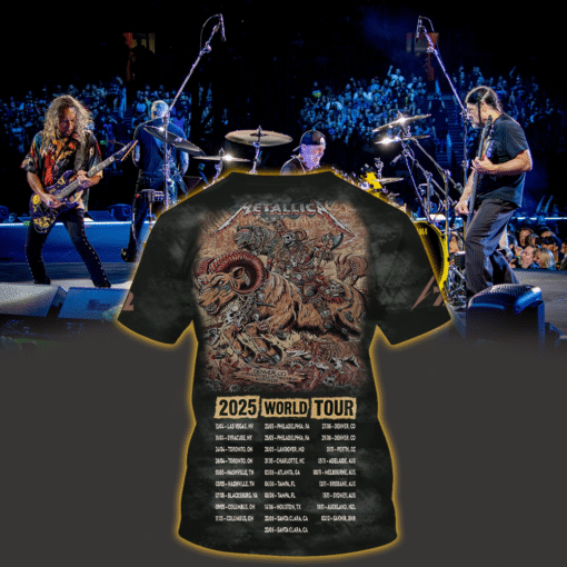 metallica m72 3d aop shirt june 29 2025 denver co empower field ram skull warrior tour poster 2