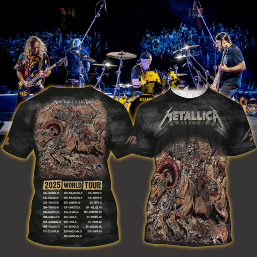 metallica m72 3d aop shirt june 29 2025 denver co empower field ram skull warrior tour poster