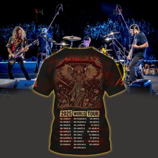 metallica m72 3d aop shirt june 3 2025 atlanta ga winged death queen skeleton design mercedes benz stadium 2