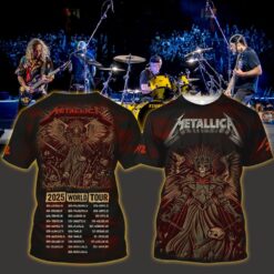 metallica m72 3d aop shirt june 3 2025 atlanta ga winged death queen skeleton design mercedes benz stadium