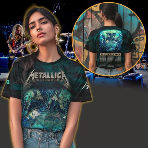 metallica m72 3d aop shirt june 3 2025 atlanta georgia mercedes benz stadium ram demon skeleton apocalypse design 3