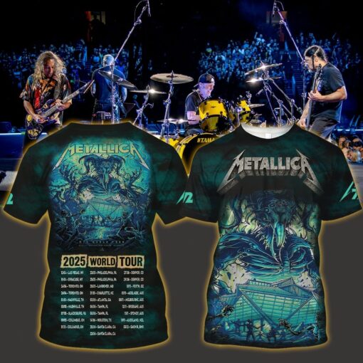 metallica m72 3d aop shirt june 3 2025 atlanta georgia mercedes benz stadium ram demon skeleton apocalypse design