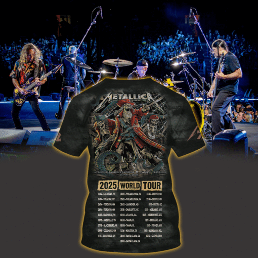 metallica m72 3d aop shirt june 6 2025 tampa fl pirate skeleton crew design raymond james stadium 2
