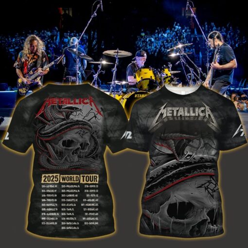 metallica m72 3d aop shirt may 1 2025 nashville tn nissan stadium snake skull tour design ft pantera suicidal tendencies