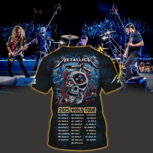 metallica m72 3d aop shirt may 1 3 2025 nashville tn nissan stadium skullforge design ft pantera limp bizkit more 2