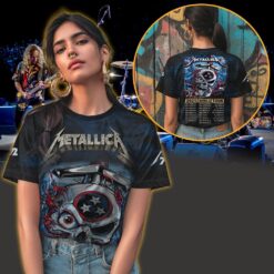 metallica m72 3d aop shirt may 1 3 2025 nashville tn nissan stadium skullforge design ft pantera limp bizkit more 3