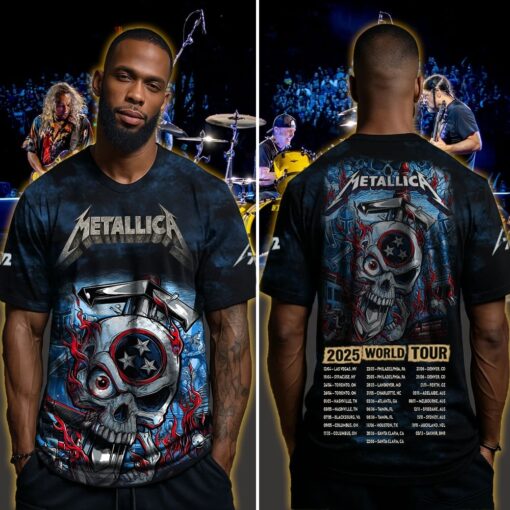 metallica m72 3d aop shirt may 1 3 2025 nashville tn nissan stadium skullforge design ft pantera limp bizkit more 4