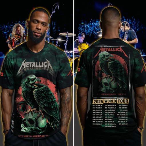 metallica m72 3d aop shirt may 23 2025 lincoln financial field philadelphia pa eagle skull liberty bell edition 4