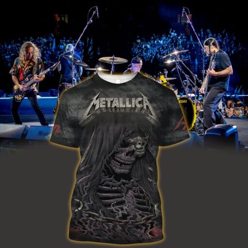 metallica m72 3d aop shirt may 28 2025 landover maryland northwest stadium grim reaper skeleton design 1