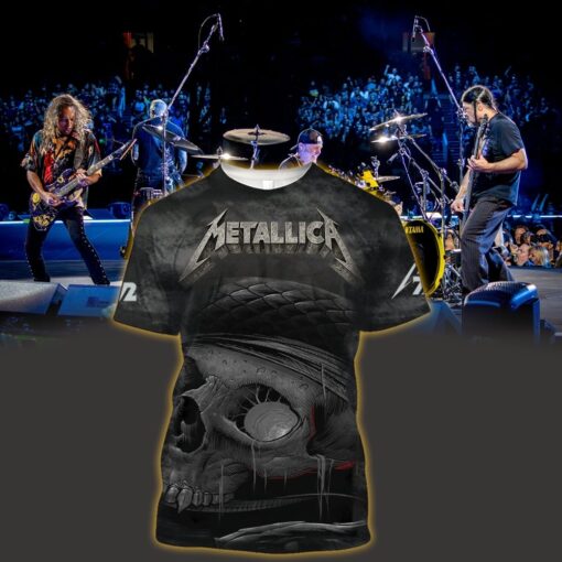 metallica m72 3d aop shirt may 3 2025 nashville tn nissan stadium coiled snake skull ft limp bizkit ice nine kills 1