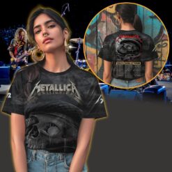 metallica m72 3d aop shirt may 3 2025 nashville tn nissan stadium coiled snake skull ft limp bizkit ice nine kills 3
