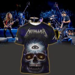 metallica m72 3d aop shirt may 31 2025 charlotte north carolina bank of america stadium third eye skull edition 1