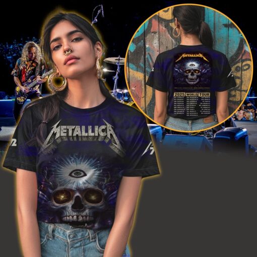 metallica m72 3d aop shirt may 31 2025 charlotte north carolina bank of america stadium third eye skull edition 3