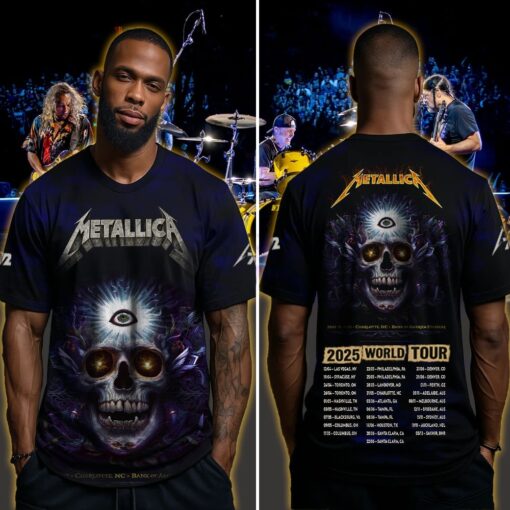 metallica m72 3d aop shirt may 31 2025 charlotte north carolina bank of america stadium third eye skull edition 4