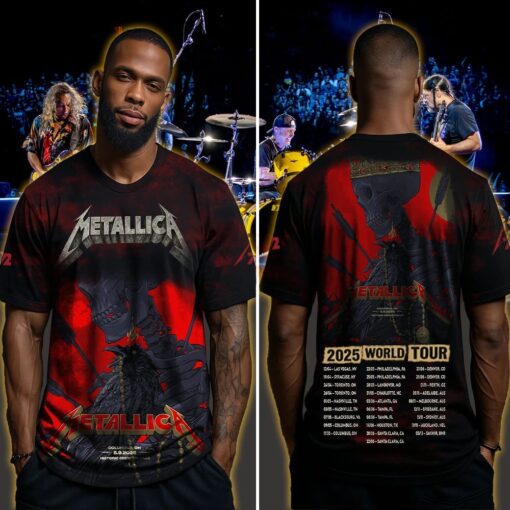 metallica m72 3d aop shirt may 9 2025 historic crew stadium columbus oh crowned skeleton raven 4