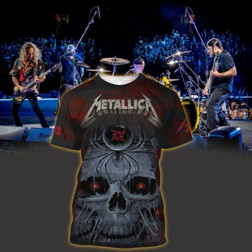 metallica m72 3d aop shirt may 9 2025 historic crew stadium columbus oh triple skull rose crown 1