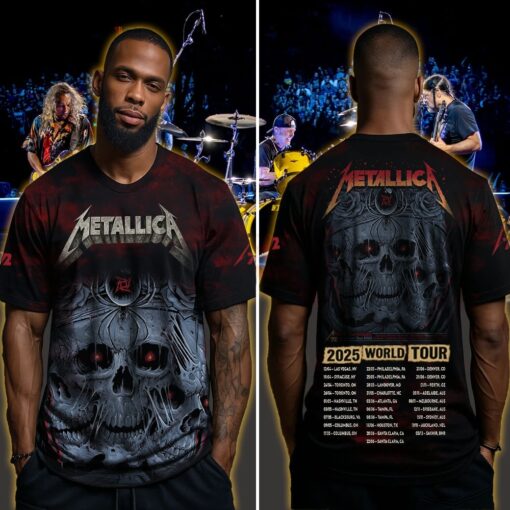 metallica m72 3d aop shirt may 9 2025 historic crew stadium columbus oh triple skull rose crown 4
