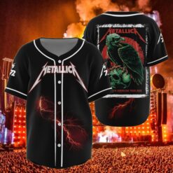metallica m72 eagle skull baseball jersey north american tour 2025