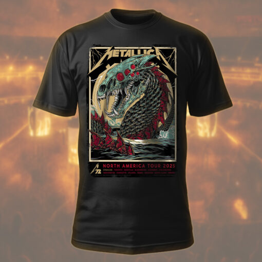 metallica m72 north america tour 2025 sea monster tee official multi city concert shirt 1
