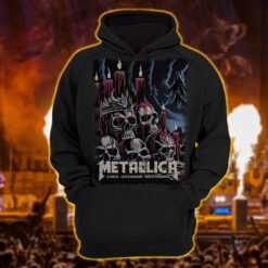 metallica m72 santa clara hoodie shirt june 20 2025 levis stadium skull candle horror art with limp bizkit ice nine kills