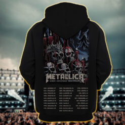 metallica m72 santa clara hoodie shirt june 20 2025 levis stadium skull candle horror art with limp bizkit ice nine kills1