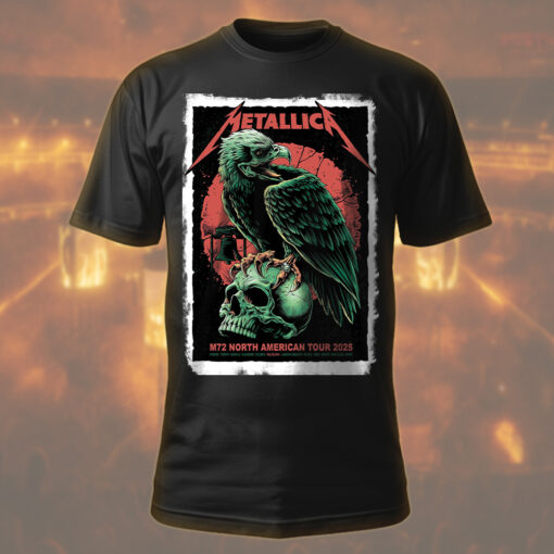 metallica m72 skull raven t shirt north america limited drop 2025 1