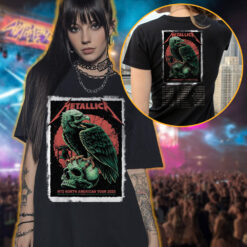 metallica m72 skull raven t shirt north america limited drop 2025 3
