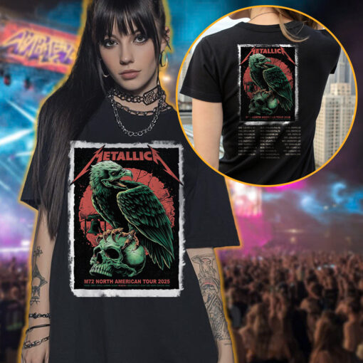 metallica m72 skull raven t shirt north america limited drop 2025 3