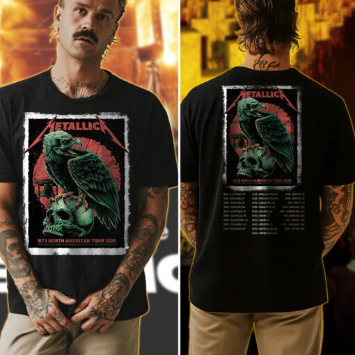 metallica m72 skull raven t shirt north america limited drop 2025 4