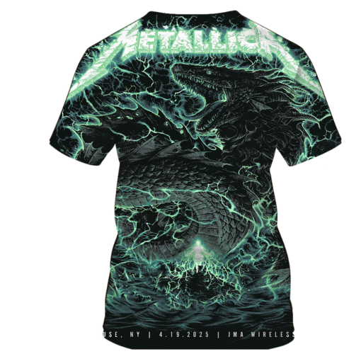 metallica m72 syracuse 2025 3d aop shirt electric dragon full wrap tour tee 2