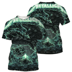 metallica m72 syracuse 2025 3d aop shirt electric dragon full wrap tour tee