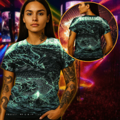 metallica m72 syracuse 2025 3d aop shirt electric dragon full wrap tour tee 3