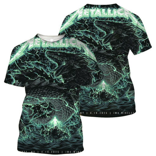 metallica m72 syracuse 2025 3d aop shirt electric dragon full wrap tour tee