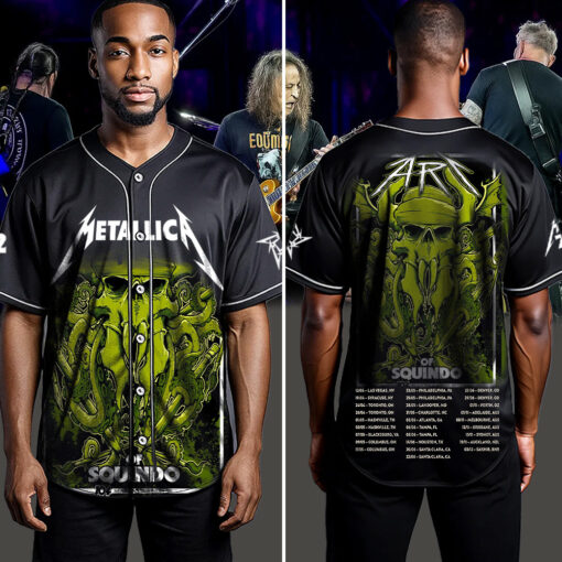 metallica m72 the art of squindo baseball jersey 104 seasons of metallica art 2025 all over print graphic shirt 4