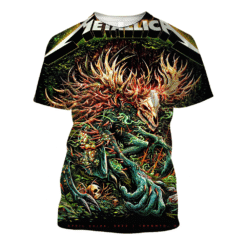 metallica m72 toronto 2025 3d aop shirt forest beast skull head full wrap tee 1