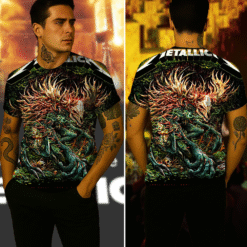 metallica m72 toronto 2025 3d aop shirt forest beast skull head full wrap tee 4