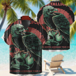 metallica m72 tour 2025 hawaiian shirt skull raven edition