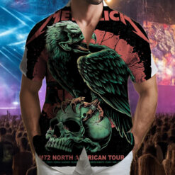 metallica m72 tour 2025 hawaiian shirt skull raven edition