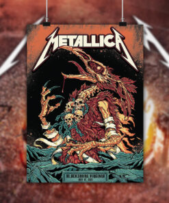 metallica m72 tour 2025 poster beast of blacksburg canvas art may 7 2
